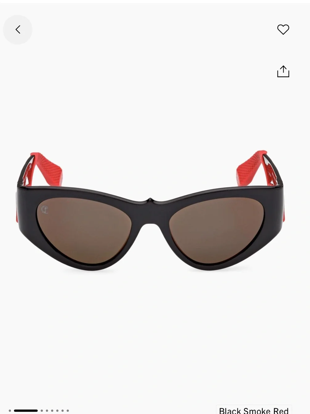 Christian Louboutin Kids Black and Red Cat-Eye Sunglasses with Wave Temples